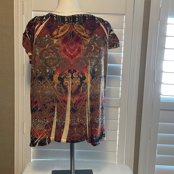 ONE WORLD Vibrant Multicolor Blouse - Picture 4 of 8